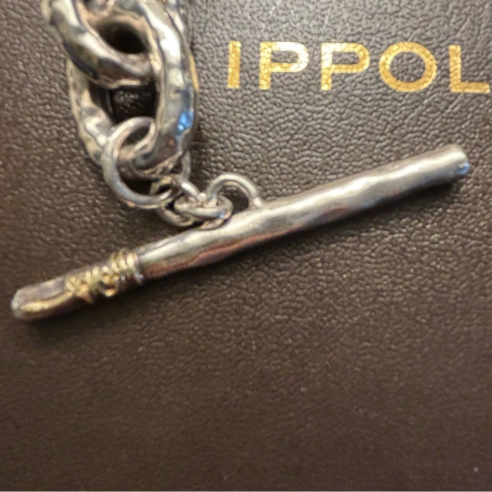 Ippolita Glamazon Bastille Sterling Silver Hammered Links Bracelet - Picture 2 of 6
